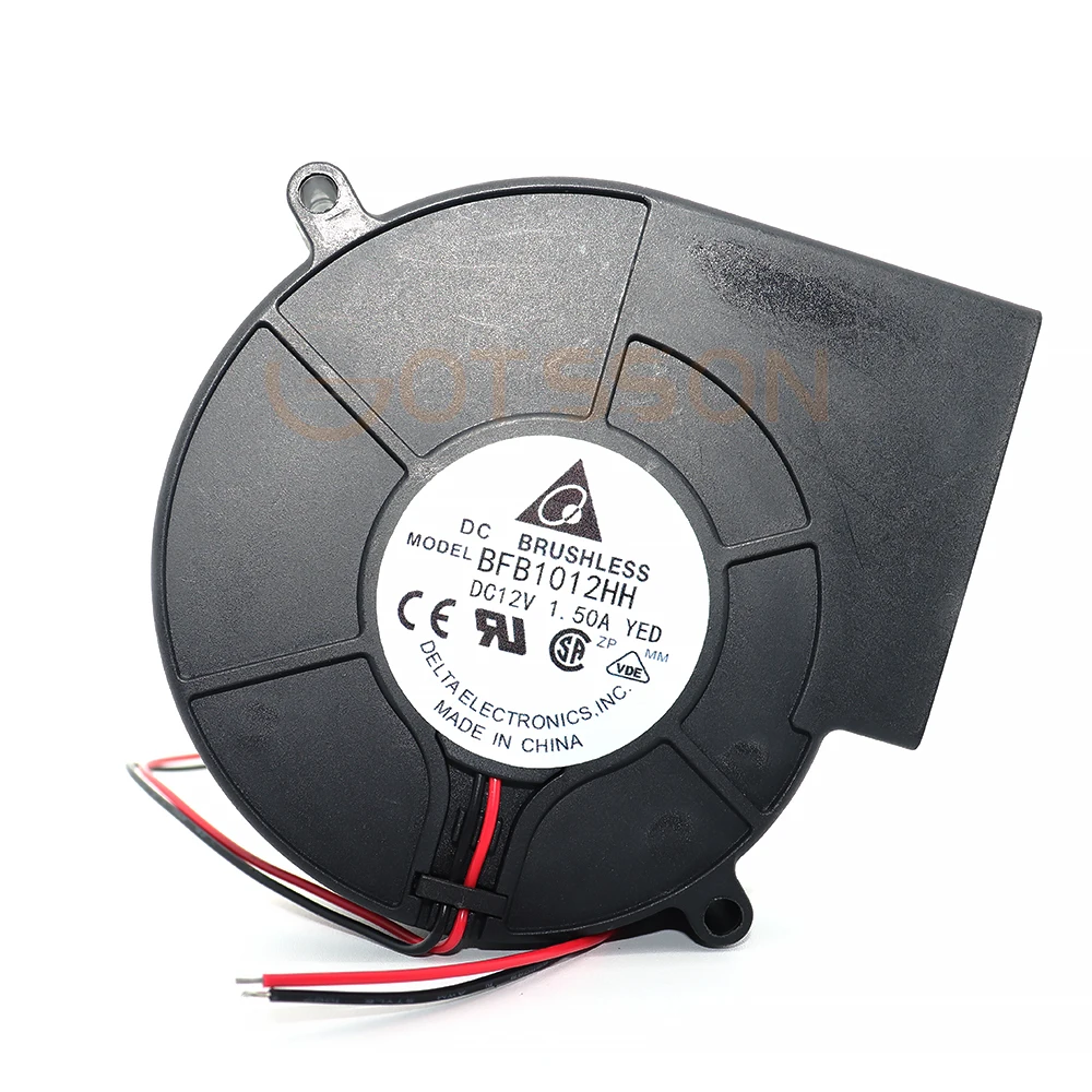 Ventilador de turbina de doble bola, accesorio para BFB1012HH DC12V 1.5A, 9733, 97x94x33mm, BFB1012HH-A - imagen 2