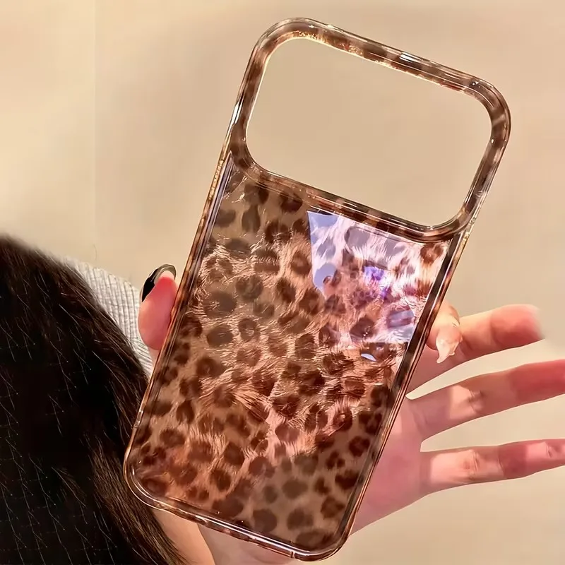Funda de teléfono con estampado de leopardo marrón elegante para iPhone 17 Pro Air 16 15 14 13 12 14 Pro Max 16E X XR XS Max Plus cubierta a prueba de golpes - imagen 3