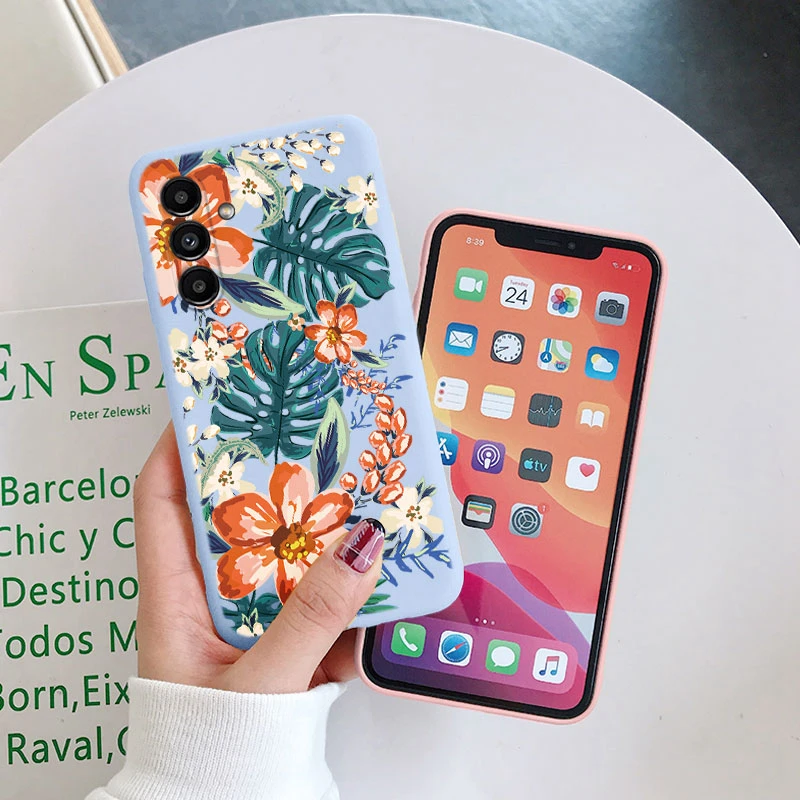 Funda trasera de silicona suave con patrón de dibujos animados para Samsung Galaxy S23 FE, carcasa de flores - imagen 5