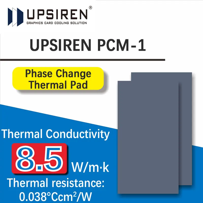 Upsiren PCM-1 almohadilla térmica de cambio de fase de 8,5 W duradera de alto rendimiento adecuada para CPU/oficina/juego/hogar - imagen 2