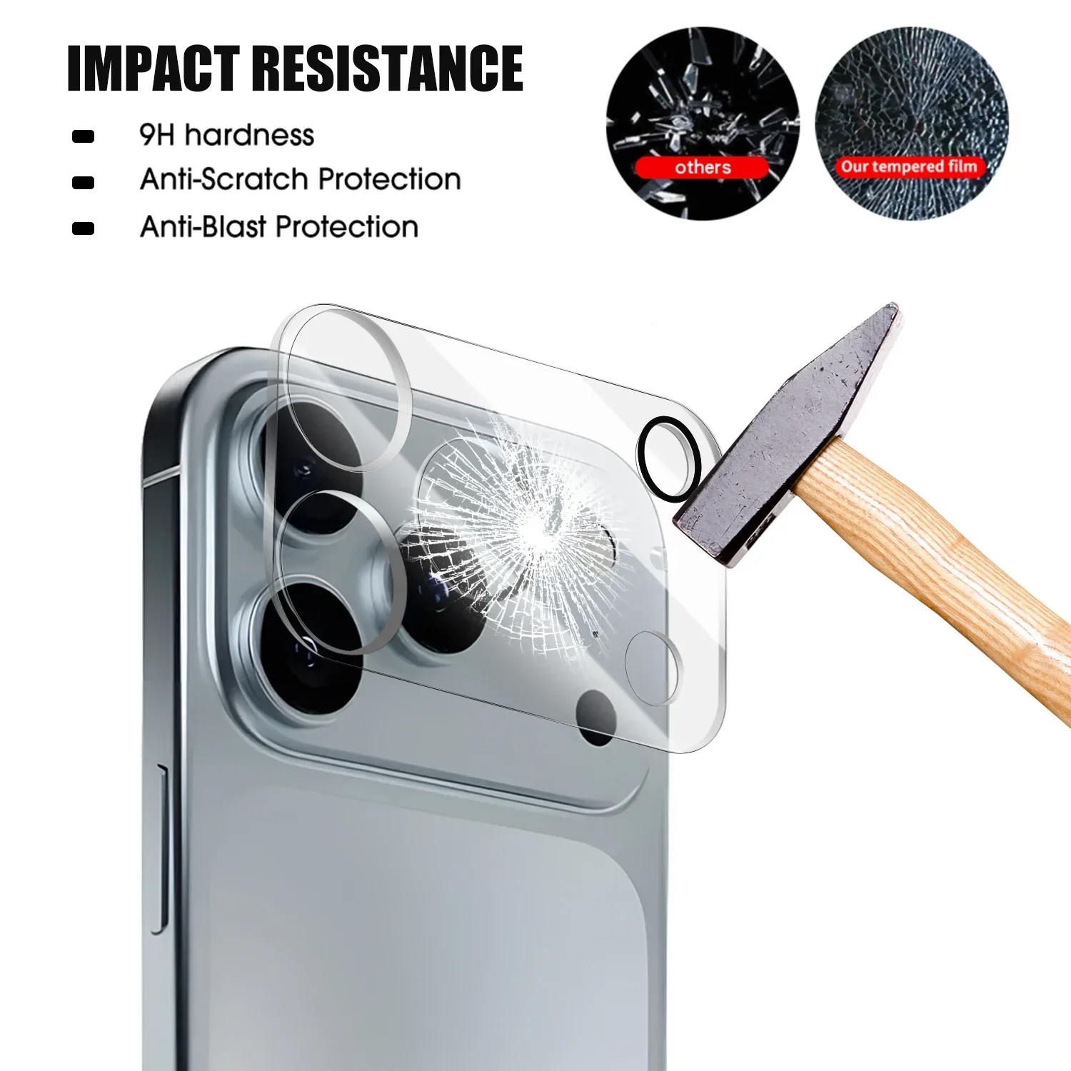 Protector de lente para iPhone 17 ProMax Air 17Pro, películas protectoras antiarañazos para lentes de teléfono móvil Ultra claras y totalmente transparentes - imagen 3