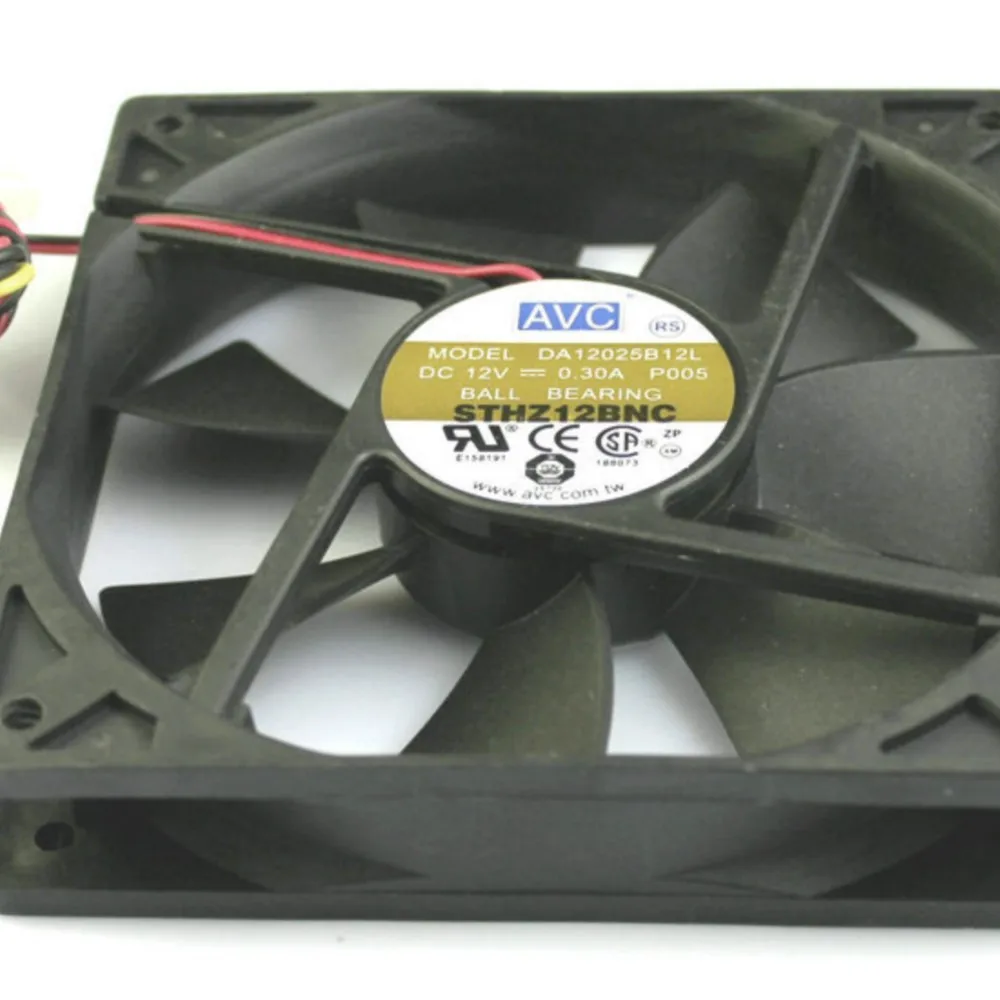 Ventilador PWM de 120mm y 12cm para AVC DA12025B12L 120mm 12V 0.3A ventilador de refrigeración de caja de PC PWM de 4 pines 120X120X25mm - imagen 4