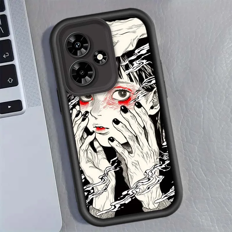 Junji Ito Horror para Infinix GT Hot 10 20 30 11 12 12i 20s 30i 40 40i 50 50i Pro Play NFC Eye Ladder funda de teléfono - imagen 3