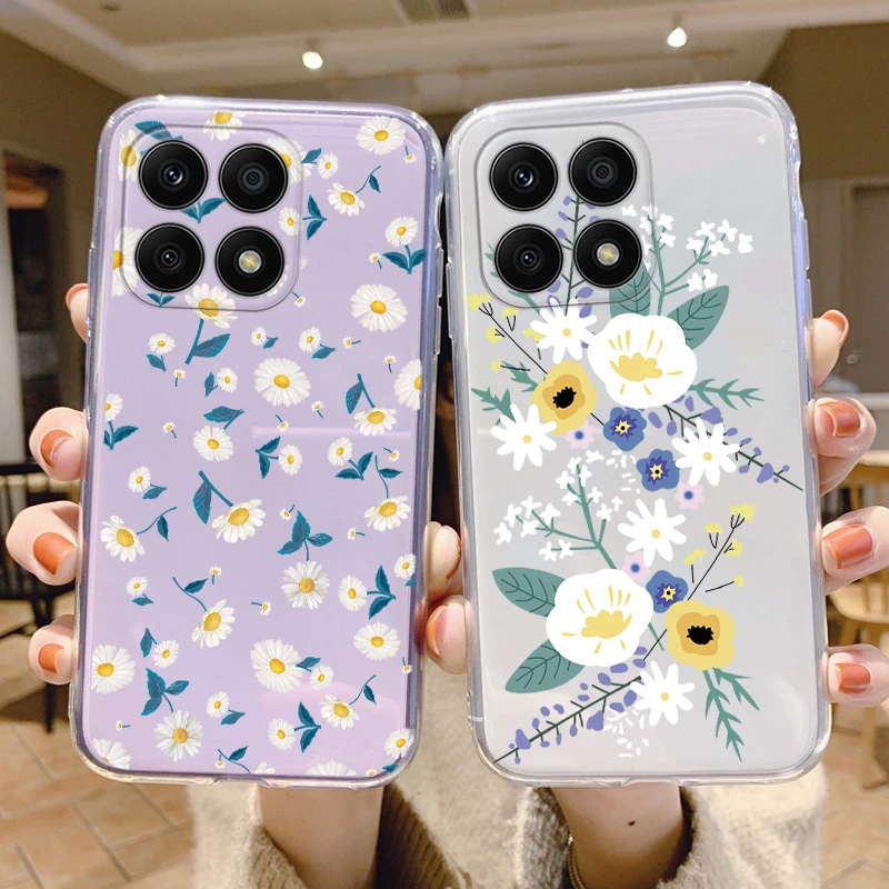 Para Honor X6 X6S funda de silicona suave transparente TPU Coque sol Luna cara cubierta de teléfono para HonorX6 X 6S carcasa protectora impresa parachoques - imagen 2