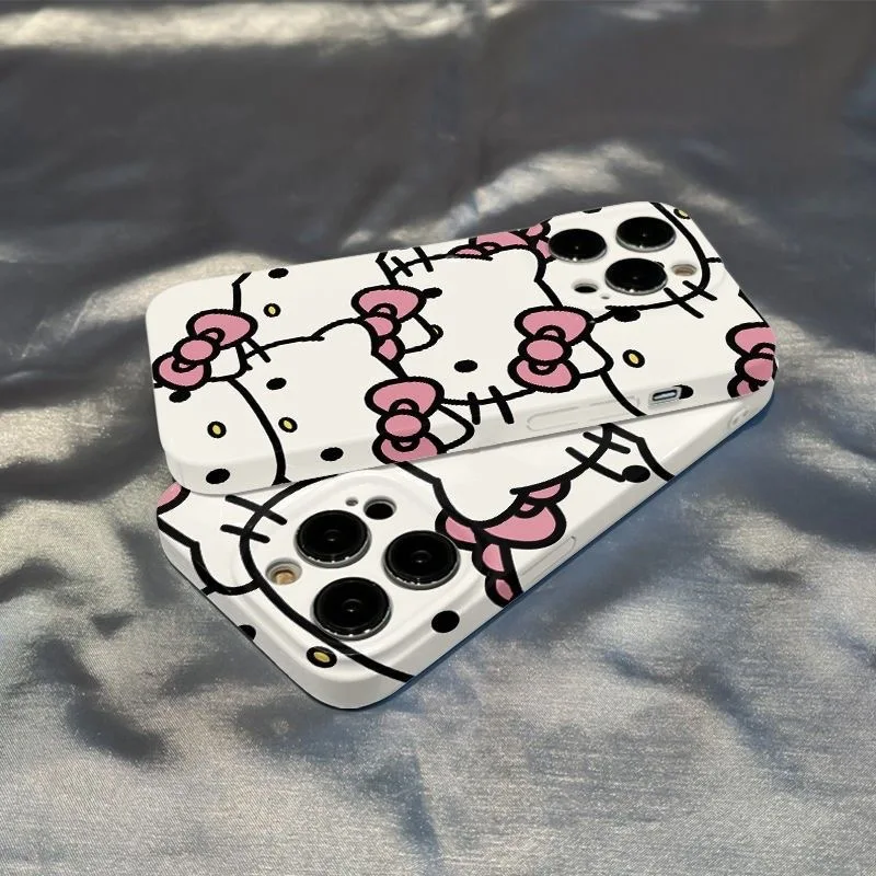 Sanrio funda de teléfono Hello Kitty para Samsung Galaxy S20, S21, S22, S23 FE, Note 9, 10 Pro Plus, Ultra 4G, 5G, brillante, HD, dura, PC - imagen 2