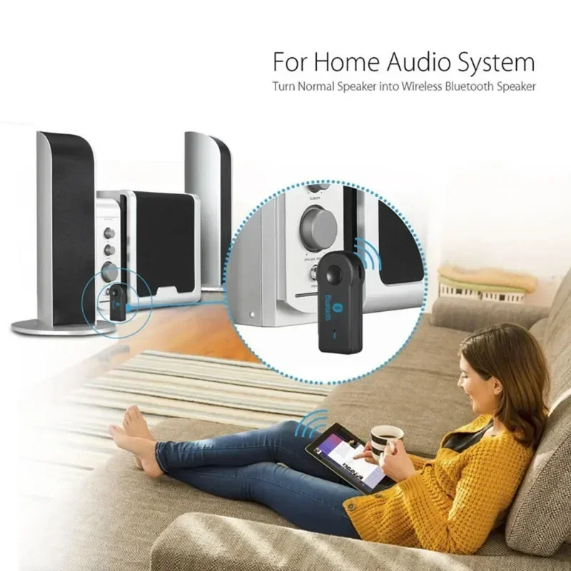 VIKEFON receptor de Audio Bluetooth estéreo 3,5mm Jack AUX adaptador Bluetooth MP3 transmisor de coche altavoz inalámbrico adaptador de auriculares - imagen 5