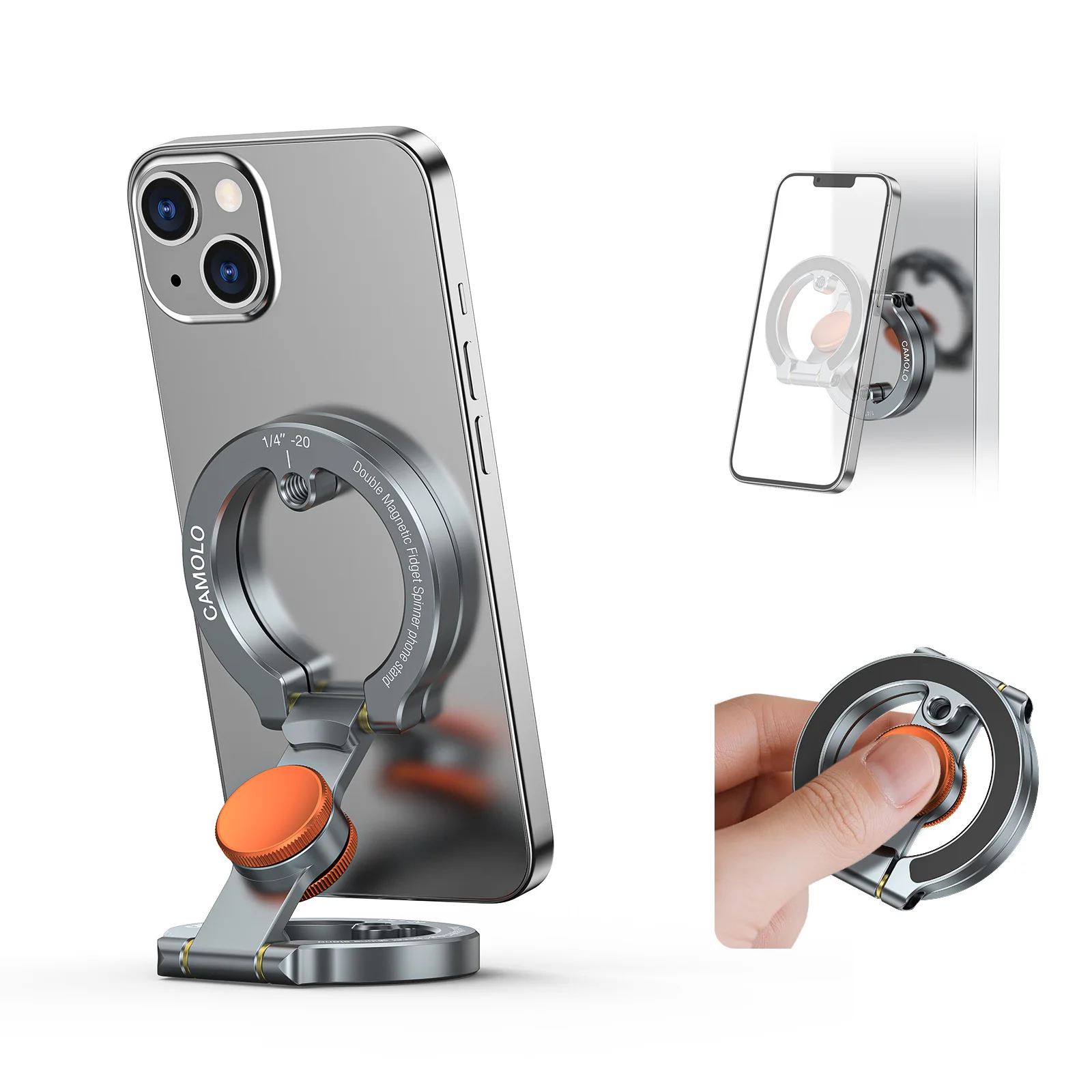CAMOLO MG-11 soporte magnético de doble cara para teléfono móvil para iPhone 17 16 15 14 13 12 teléfono inteligente Android soporte magnético fuerte para teléfono