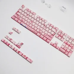 Keycaps PBT Retroiluminados Flor de Cerezo para Teclado Mecánico