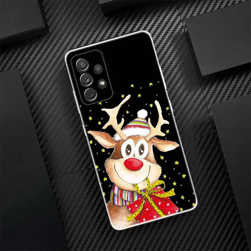 Funda de teléfono navideña con dibujos de alces y nieve para Samsung Galaxy A56 A55 A54 A53 A17 A16 A15 A14 A13 A36 A35 A34 A33 A26 A25 A24 A - imagen 4