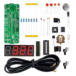 Kit de reloj electrónico 51 microordenador de un solo Chip pantalla de fecha de temperatura controlada por luz LED para electrónica de aprendizaje DIY