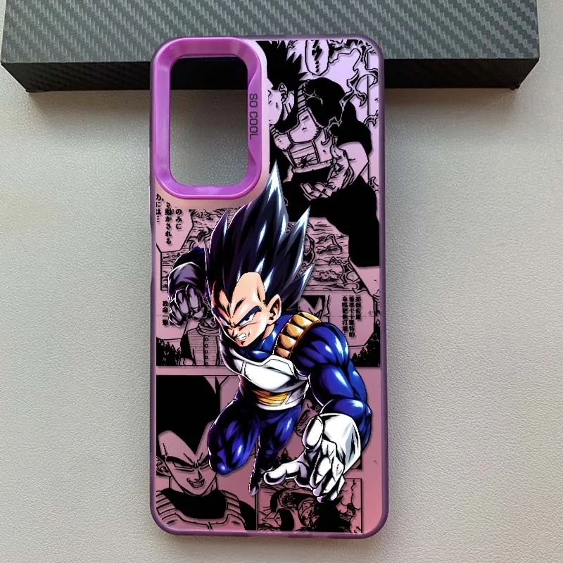 Anime d-dragon Ball Cool Vegeta para Redmi Note 14 13 12 11 10 9 8 Pro Plus funda de teléfono plateada colorida - imagen 5