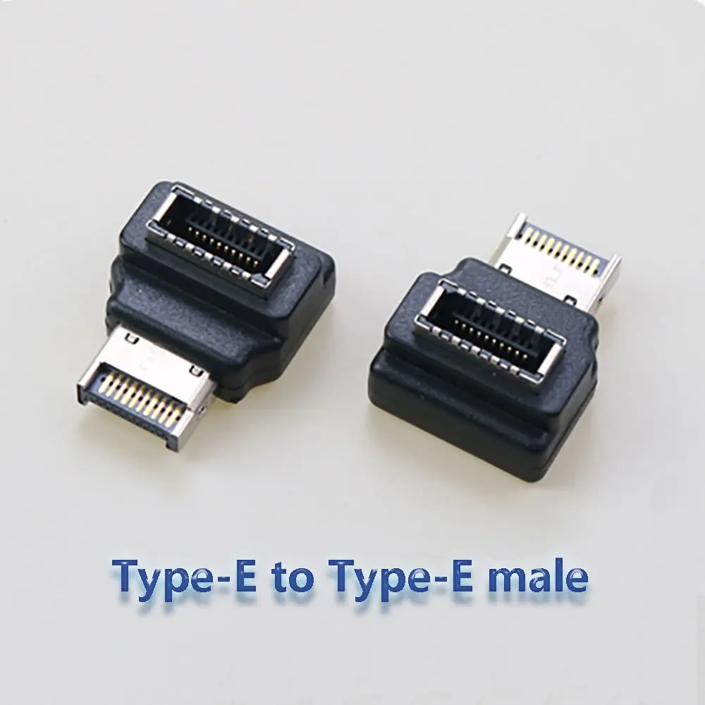 Adaptador de Cable USB 3,1 para Panel frontal, conector hembra de 90 grados, tipo e A tipo c, macho y hembra, e A USB 3,0 - imagen 2