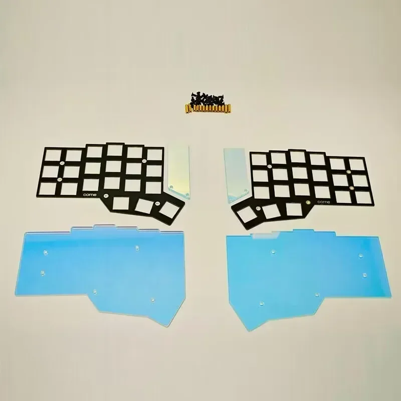 Funda tipo sándwich para Corne V3 MX, Kit de teclado personalizado FR4, placa inferior acrílica, Corne V3.0.1 Cherry Split, accesorios para teclado - imagen 4