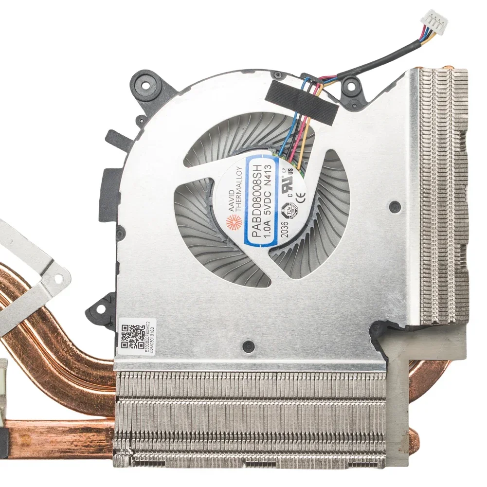 Ventilador de refrigeración Original para ordenador portátil MSI GF63 8RC 8RD MS-16R1 MS-16R2 ventilador de refrigeración de CPU con disipador de calor PABD08008SH N413 - imagen 3
