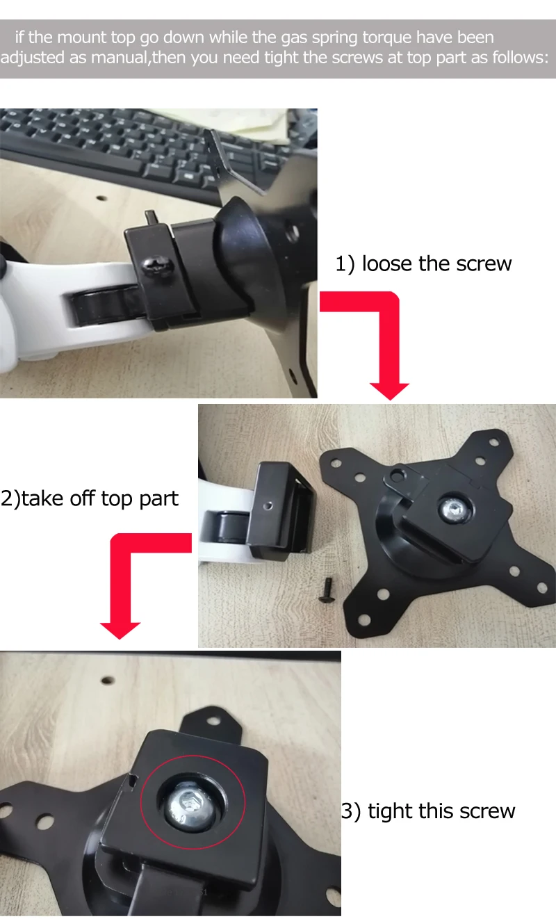 GST112 aluminio 27 "5-16kg 360 girar 2 brazo abrazadera ojal resorte de gas puntal de gas lcd tv monitor pantalla soporte de escritorio con poste - imagen 5