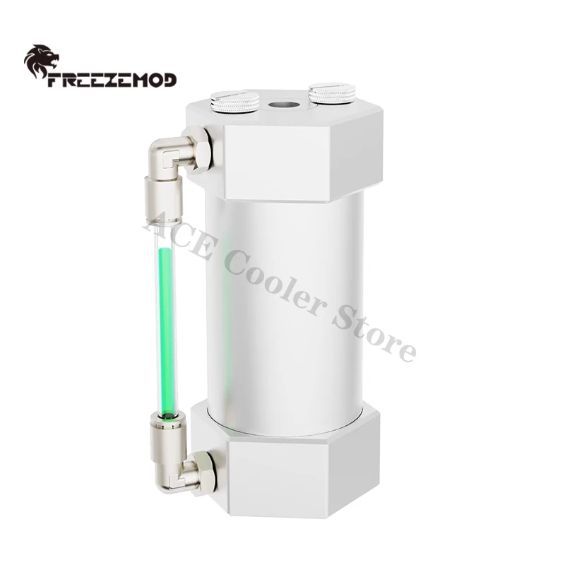 FREEZEMOD-Depósito de aluminio, refrigeración por agua, observación externa giratoria de 360 °, negro/plateado puro, 150-250mm - imagen 2