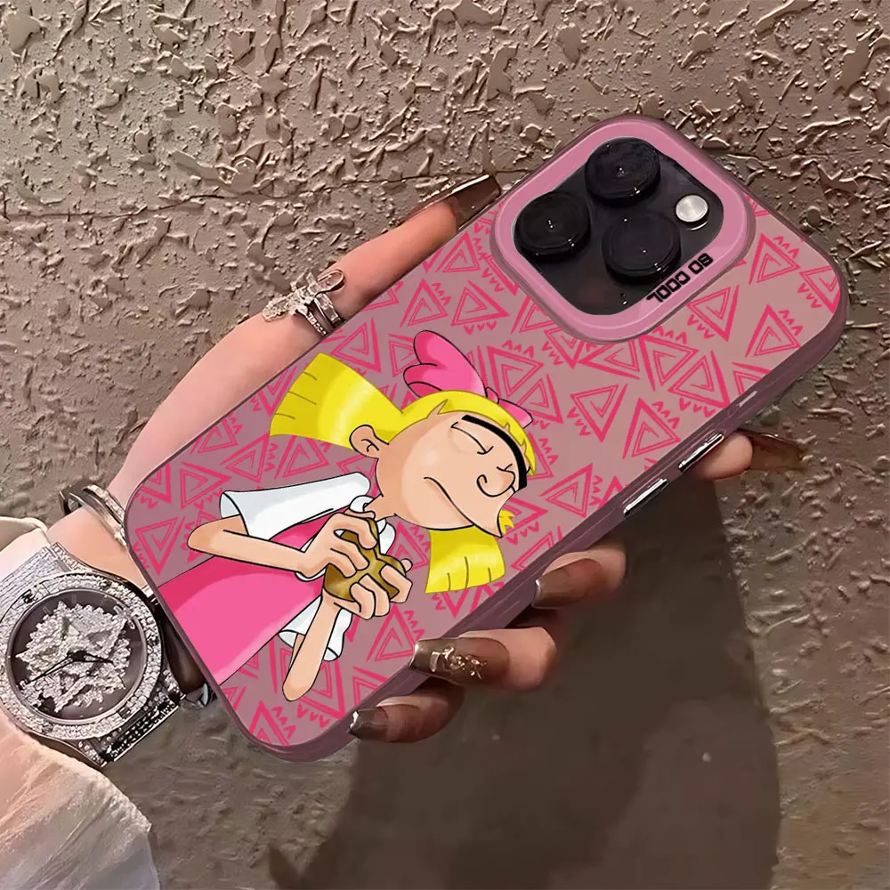 Funda de teléfono divertida y bonita de Rugrats para iPhone 16 15 14 13 12 11 mini Pro Max X XR XSMAX 8 7 Plus, funda trasera mate anticaída - imagen 4