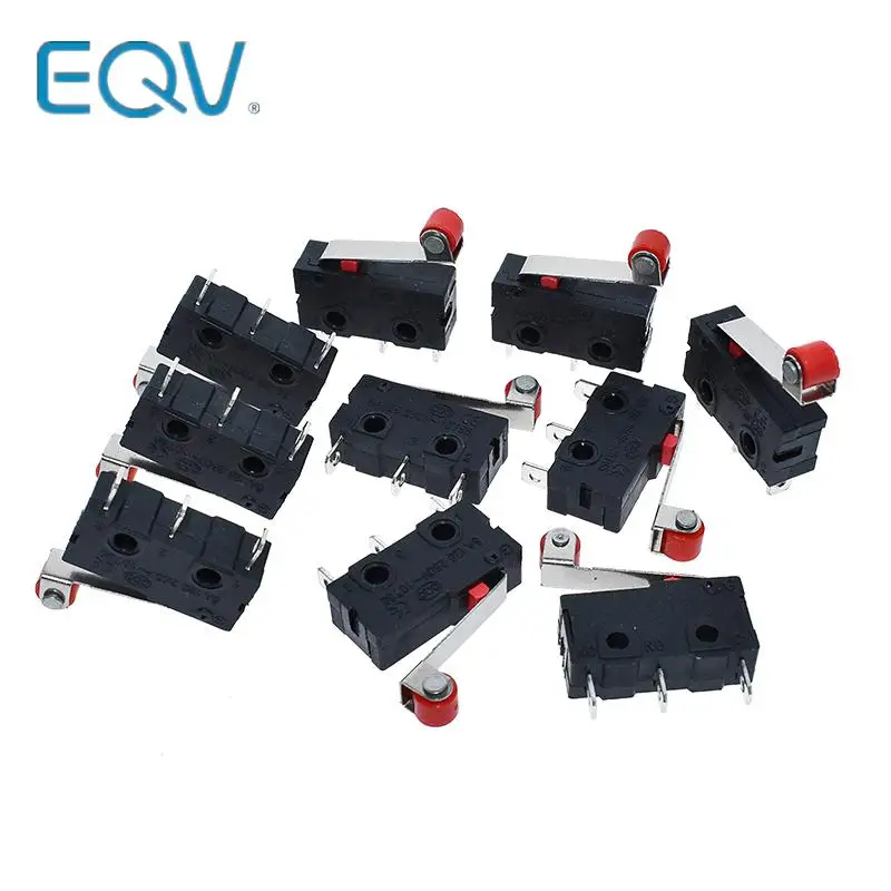 Brazo de palanca de microrodillo, interruptor de límite normalmente abierto, 10 unids/lote, nuevo, KW12-3