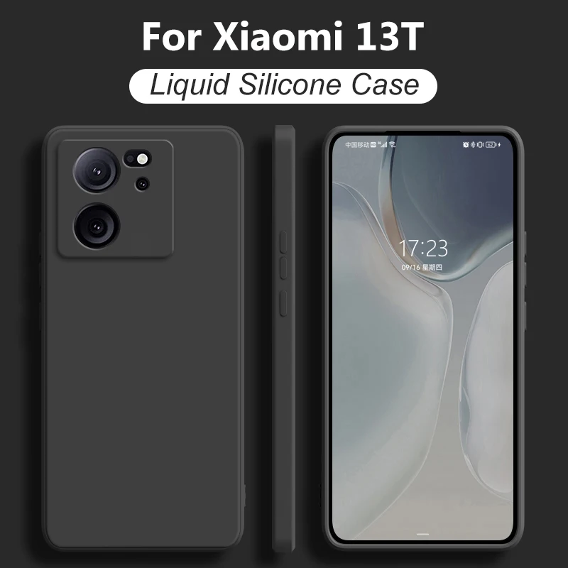 Funda Mi 13T Mi13T Pro, funda suave de silicona líquida de lujo para Xiaomi Mi 13T Mi 13 T Pro Mi13T Pro 5G, Fundas protectoras para teléfono