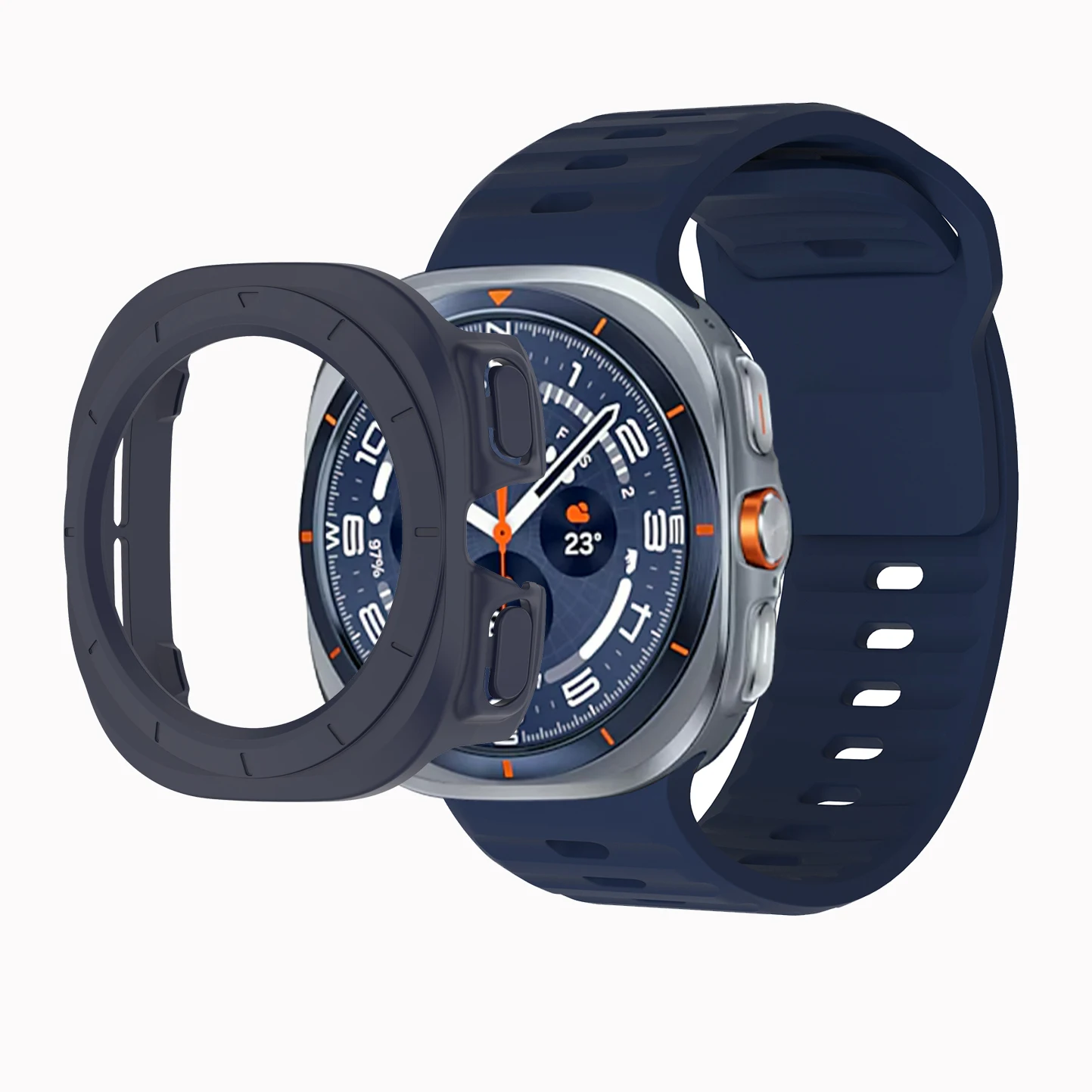 Protección integral de la cubierta del reloj para Samsung Galaxy Watch Ultra / Ultra 2 2025 47mm Protector de pantalla de PC carcasa de parachoques - imagen 4
