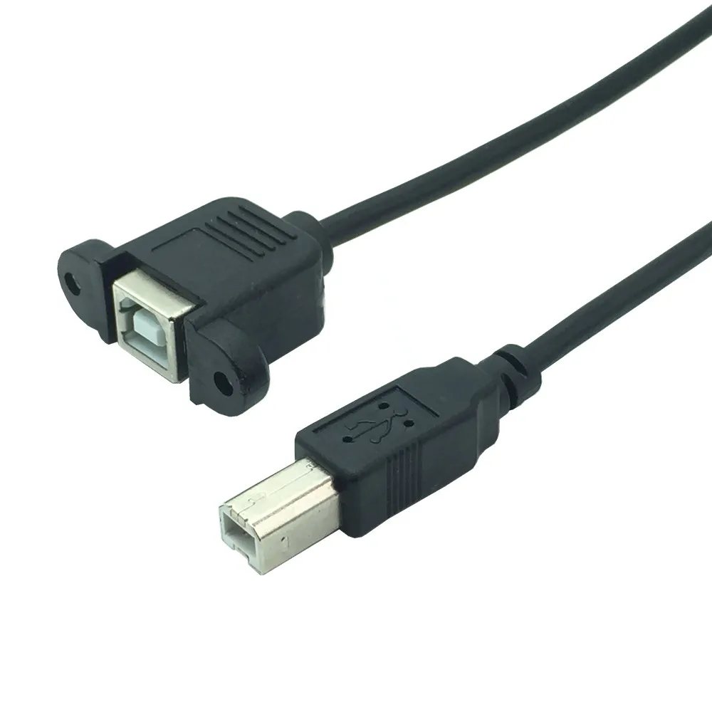 Cable de impresora USB tipo B macho a hembra, Cable de extensión de escáner de impresora, montaje en Panel, Cable de extensión USB B - imagen 2