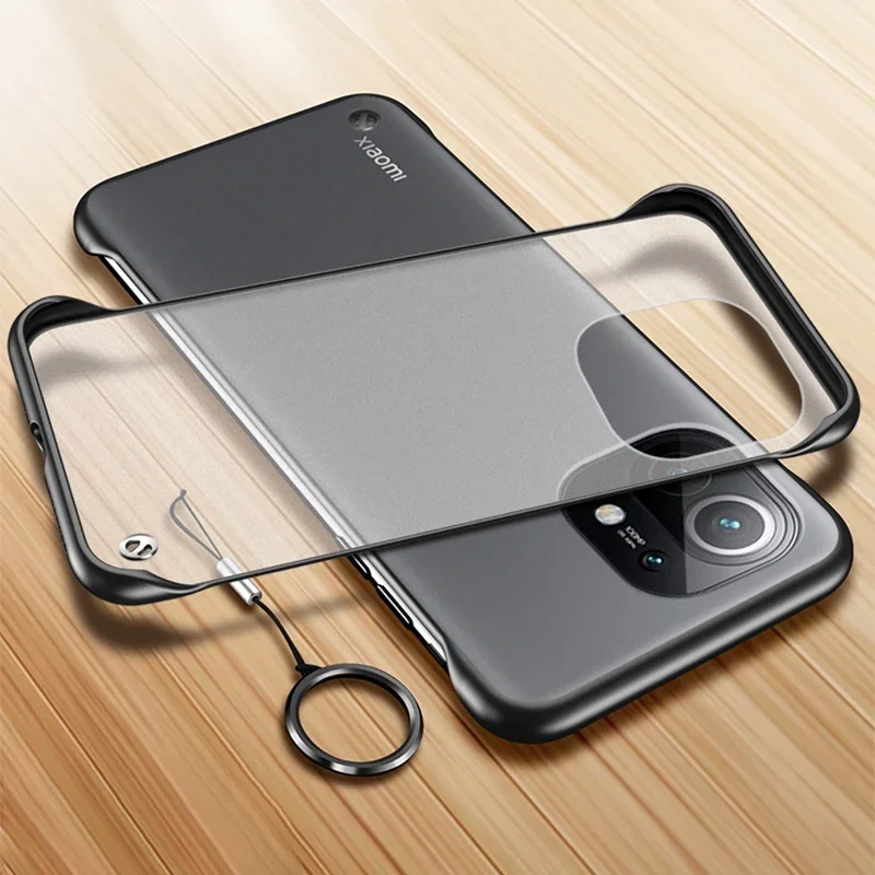 Funda de teléfono con anillo sin marco para Xiaomi Mi 8 9 10 Lite 11 Ultra Note 10 Pro Mix 4 10S, funda trasera de PC mate para Redmi Note 8 Pro - imagen 2