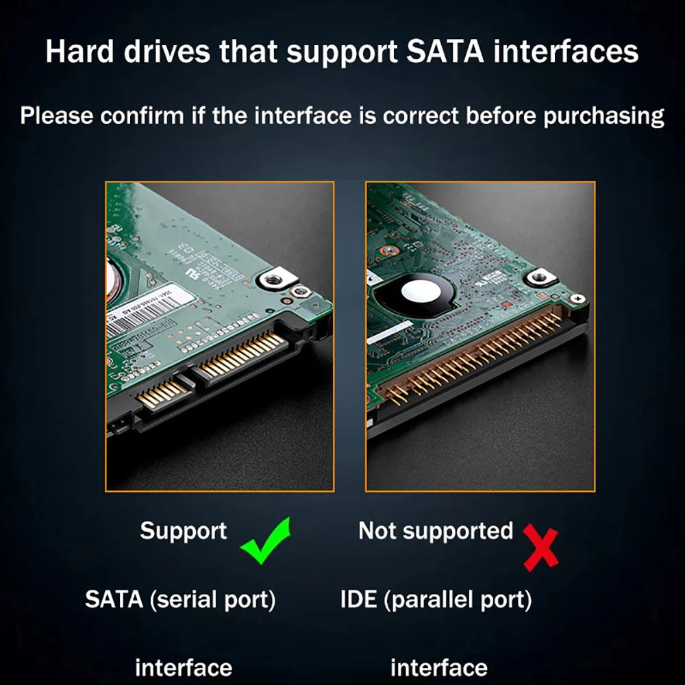 Caja HDD USB3.2 Gen1, caja de disco duro externo SATA SSD de 2,5 pulgadas, velocidad de transferencia de 5Gbps, luces frías RGB, caja de disco duro, herramienta Fre - imagen 5