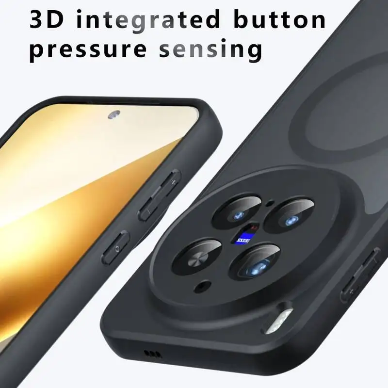 Para vivo x300 pro funda nueva color elegante funda trasera de PC magnética agradable para la piel para Vivo X300Pro parachoques a prueba de golpes Fudna - imagen 2