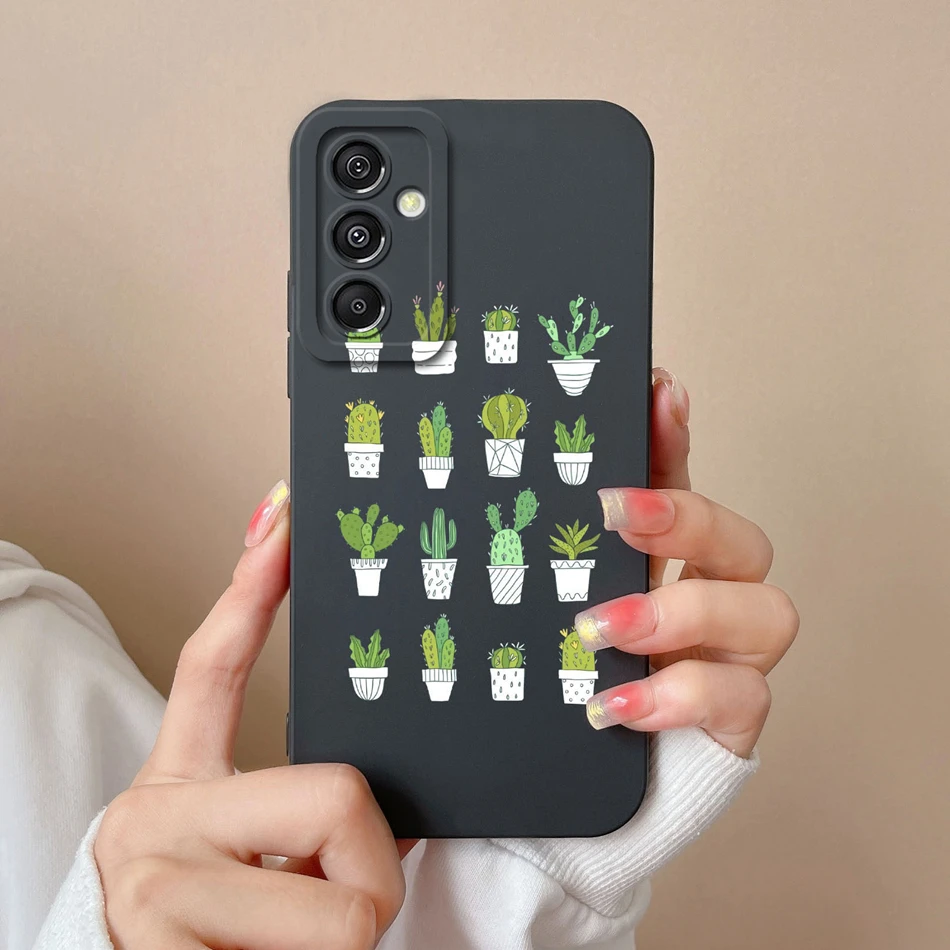 Funda trasera con estampado Floral para Samsung A16, carcasa suave de silicona líquida, protección completa, anticaída - imagen 5