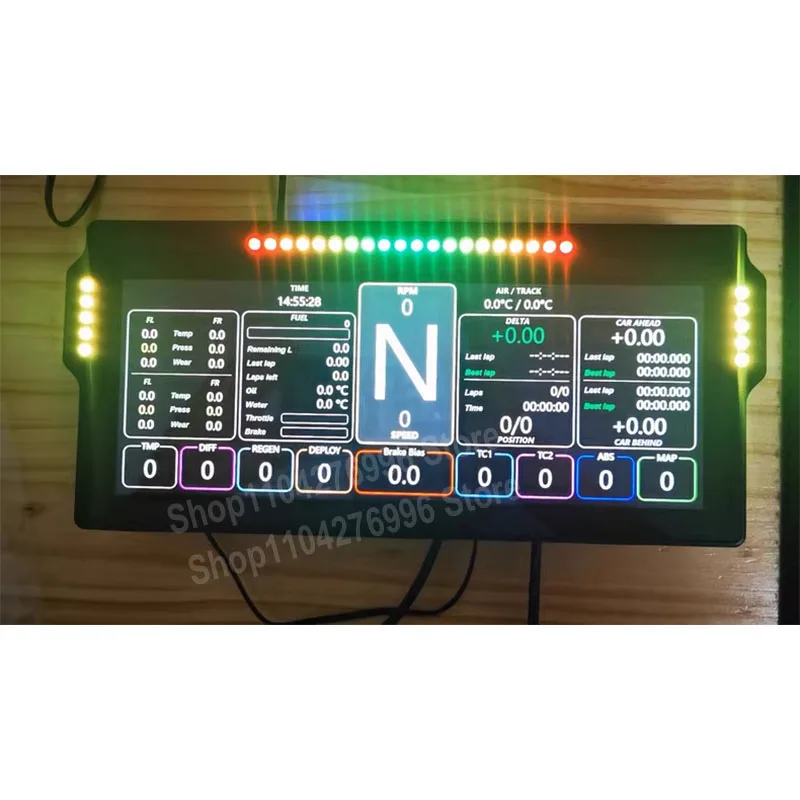 Tablero de carreras Sim Racing, pantalla de 10,3 pulgadas, tablero de visualización del volante para PC, pantalla de velocidad, coche para Thrustmaster SIMAGIC - imagen 4