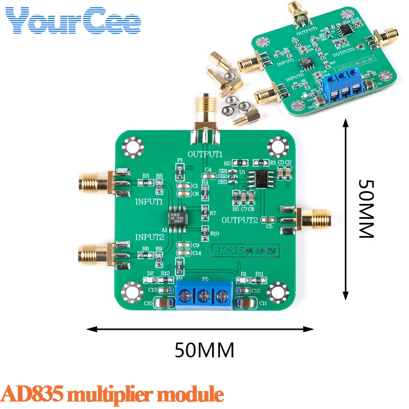 AD834 500Mhz AD835 módulo multiplicador de cuatro cuadrantes ADL5391 simular módulo multiplicador de 2GHz módulo de adición analógica NE564FM demodu - imagen 2