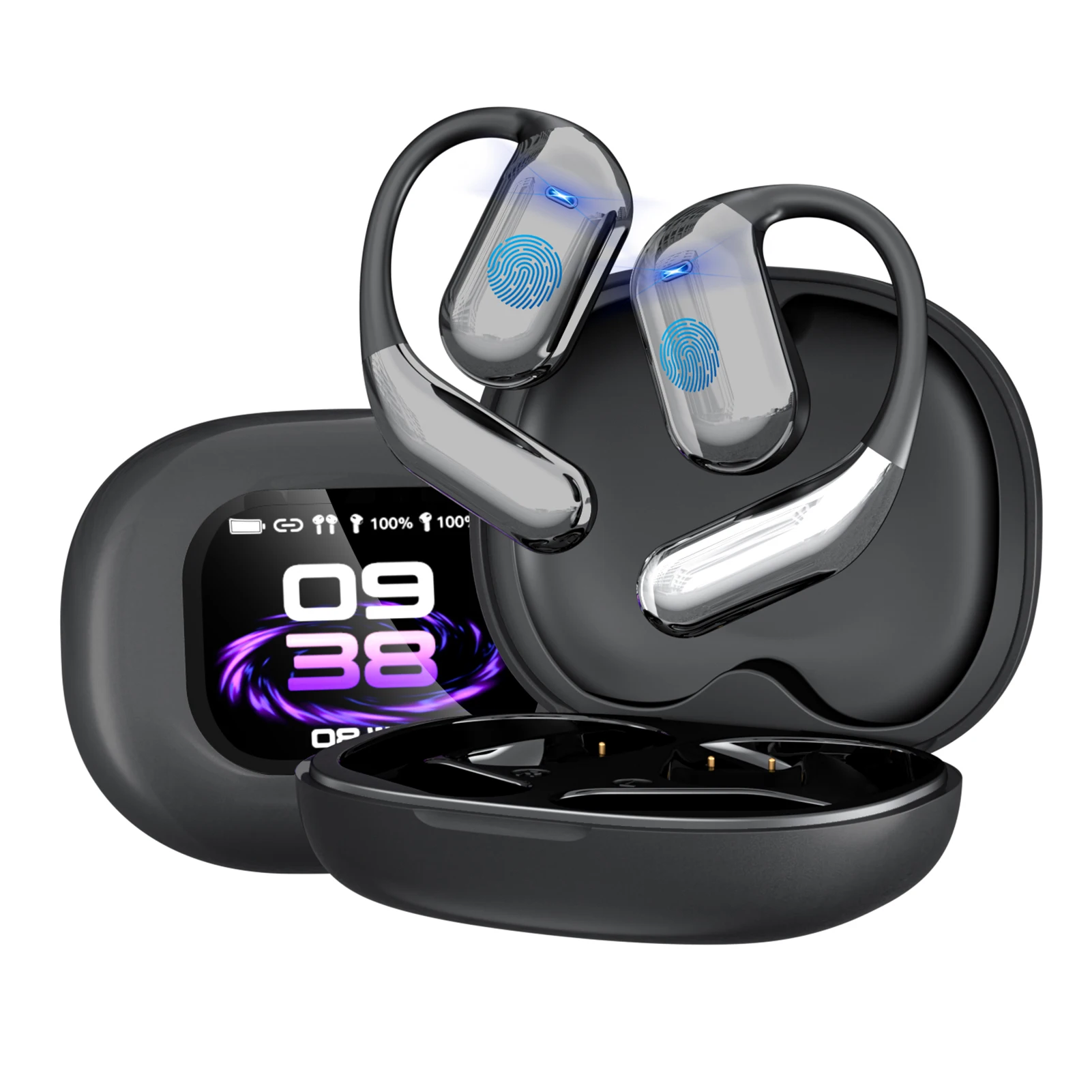 Auriculares de traducción Q16Pro BT5.4 auriculares inalámbricos reducción de ruido impermeables 144 idiomas Transla pantalla táctil auriculares - imagen 2