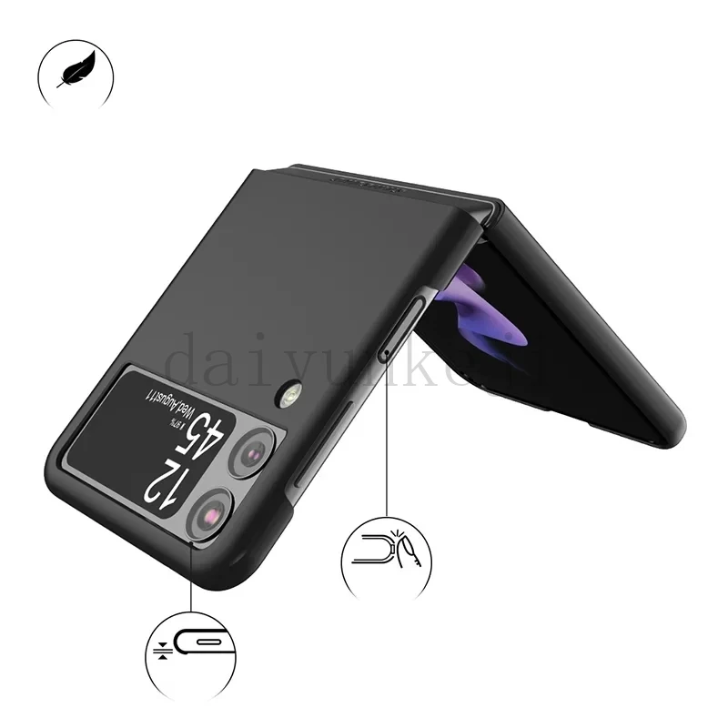 Funda de teléfono para Samsung Z Flip ZFlip 4, 3, 5, 6, w23, funda rígida plegable con soporte para Galaxy ZFlip3, ZFlip4, ZFlip5, Zflip6 - imagen 5