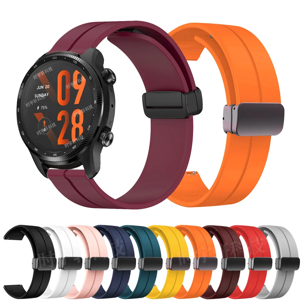Para TicWatch Pro 3 Ultra GPS Smartwatch Correa de silicona 20mm 22mm banda para Ticwatch Pro 3/Pro X/2020/GTX/E2 S2/GTH E E3 Correas