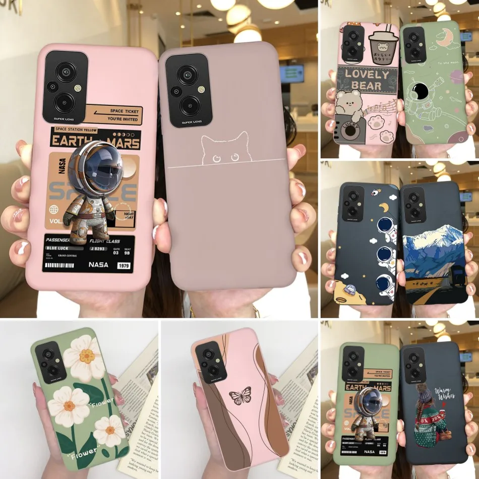 Funda de teléfono para Xiaomi Redmi 11 Prime 4G, cubierta de silicona a prueba de golpes, astronauta espacial, gato, flor, 11 Prime