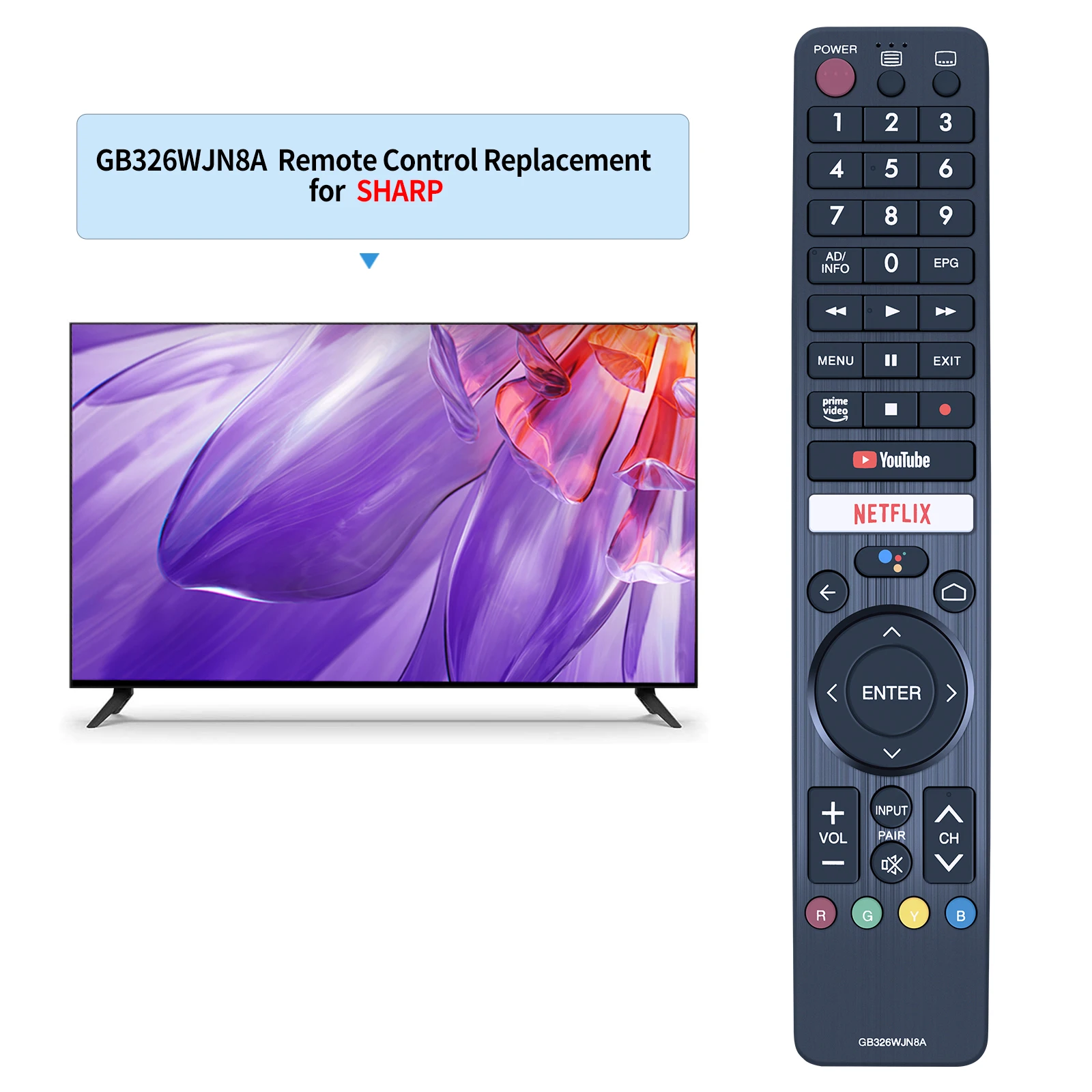 Nuevo Control remoto GB326WJN8A para Sharp TV - imagen 2