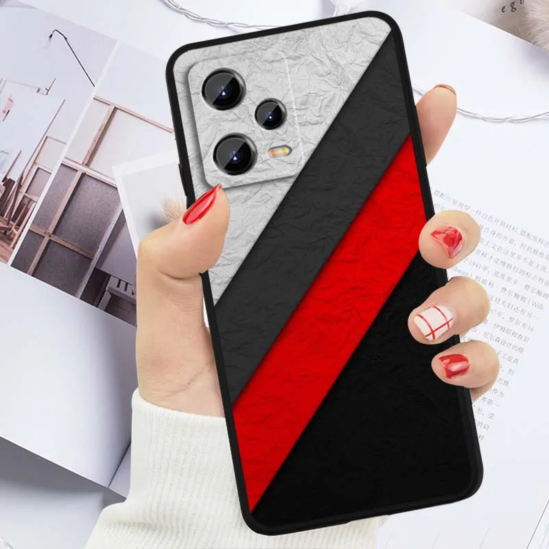 Fibra de carbono redondo fresco para Xiaomi Redmi Note 14 13 12S 11E 11 11S 11T Pro Plus 4G 5G negro suave TPU funda de teléfono - imagen 3