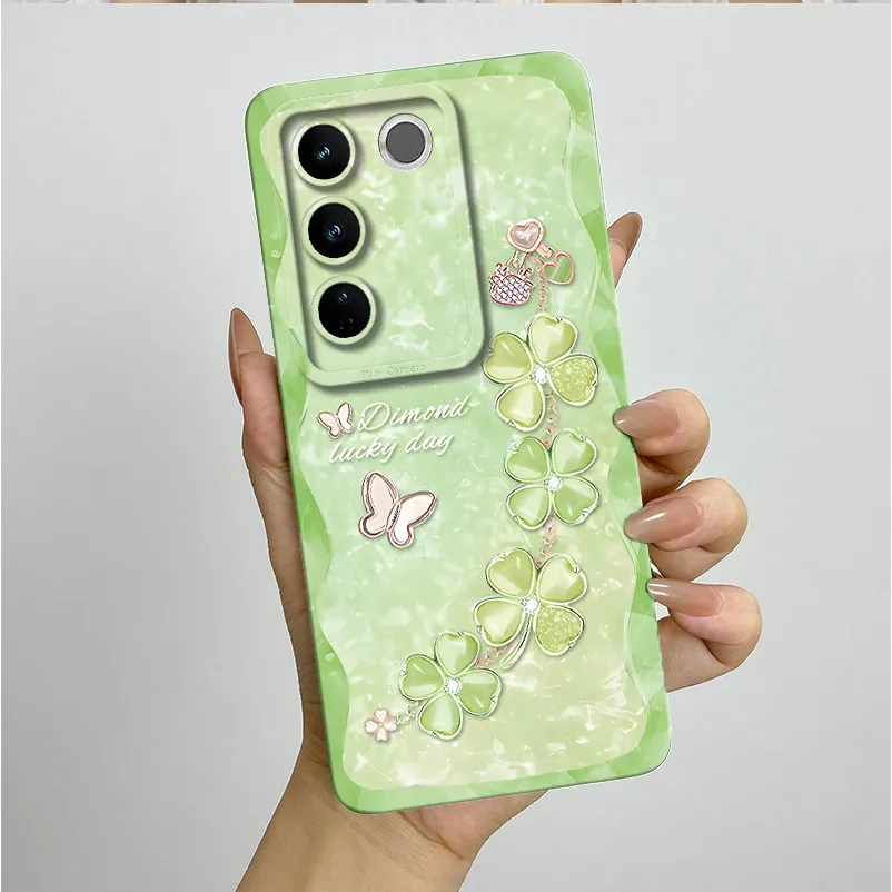 Funda de teléfono para Vivo V27 Pro V27E 5G, bonita mariposa, flores, silicona líquida suave, funda trasera a prueba de golpes, Fundas antideslizantes - imagen 3