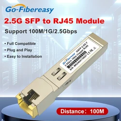Módulo SFP a RJ45 multigigabit – Cobre Ethernet compatible