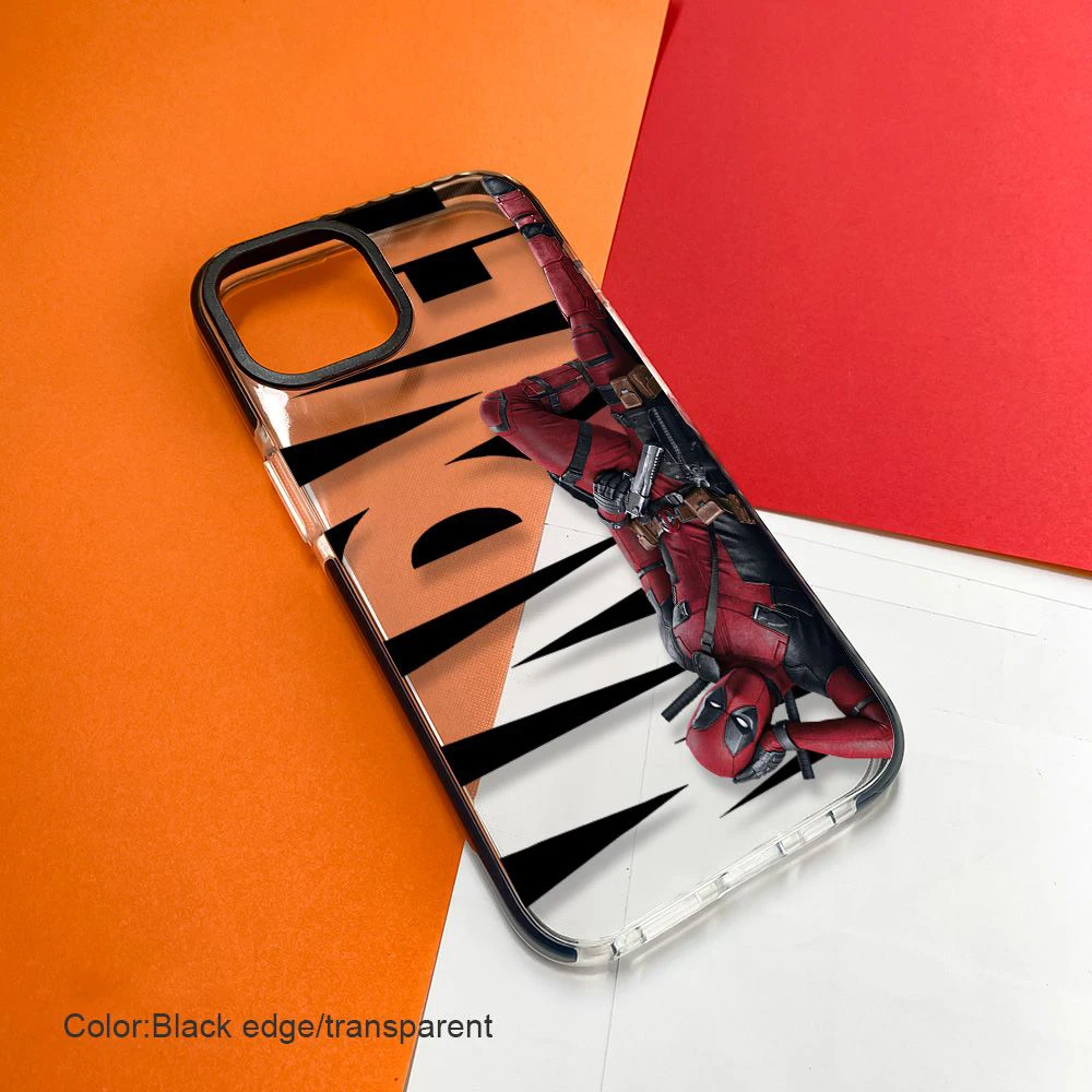 Funda de teléfono fresca de Marvel Deadpool de alta calidad para iPhone 16 15 14 13 PRO MAX 11 12 13 PRO X XS XR 7 8 Plus Mini Y2k funda suave