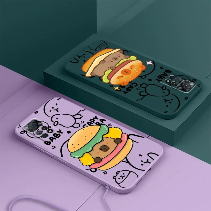 Funda de teléfono suave para Xiaomi Redmi Note 12s 10Lite 14 Pro Plus 10 11 Pro 13 12 ProPlus 11s 10 dibujos animados pareja hamburguesa - imagen 5
