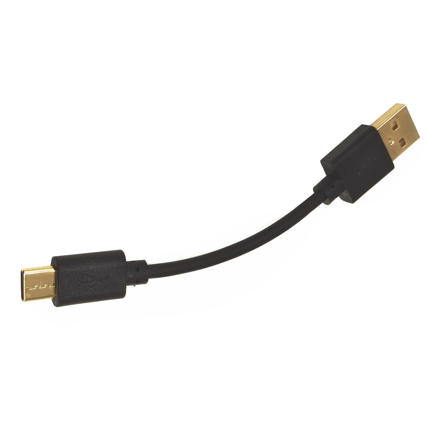 Cable USB 2.0 chapado en oro a tipo c macho de 10 cm, convertidor macho de doble cabeza recta, a USB 3.1 tipo C, sincronización de datos - imagen 2