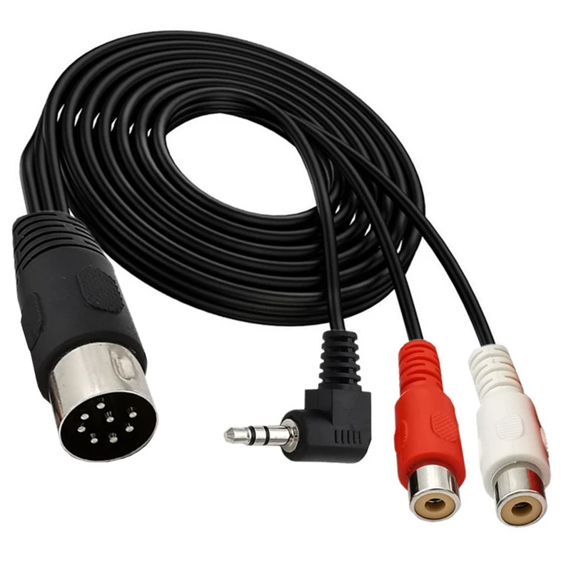 Nuevo DIN 8Pin macho pin DIN 8P a DC3.5mm + 2RCA macho hembra Cable de loto para equipo de Audio reproductor amplificador receptor equipo - imagen 3