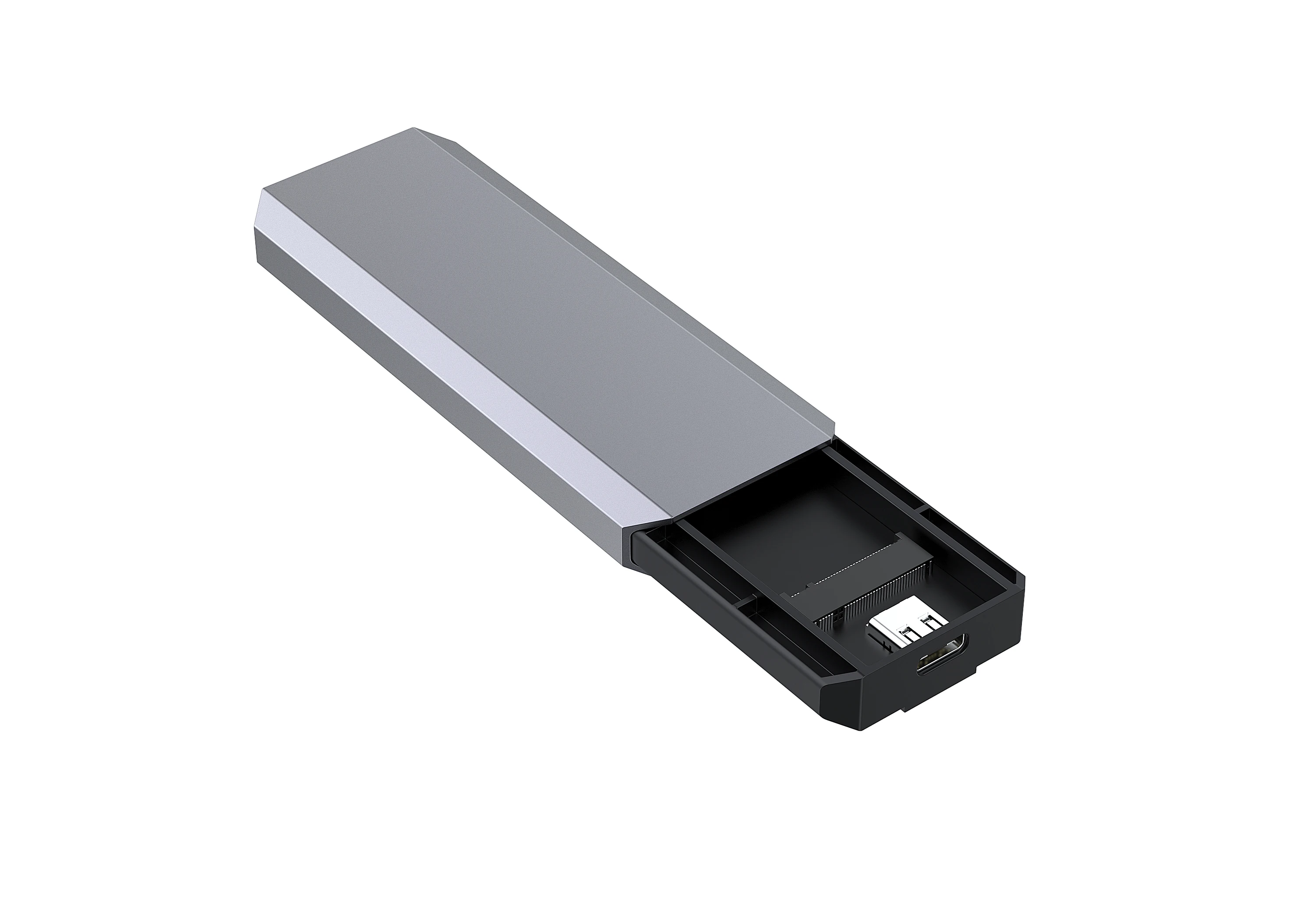 Caja SSD externa transfronteriza M2, lector mecánico con refrigeración de aluminio, NVME PCIE o caja NVMe/NGFF de doble protocolo - imagen 4