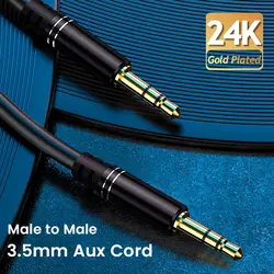 Cable Auxiliar Jack 3,5 mm Doble Macho para Coche y Auriculares