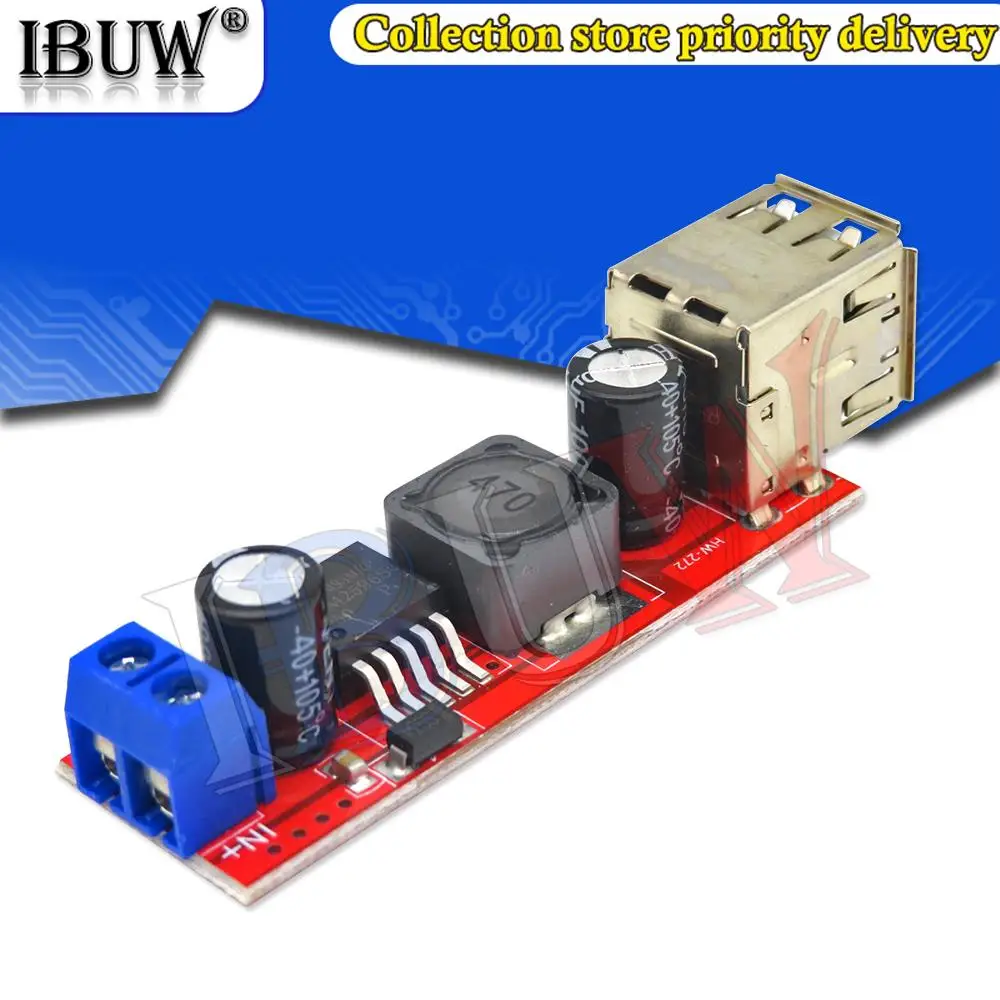 Piezas de carga USB doble, módulo convertidor reductor para cargador de coche, LM2596, 5 DC-DC, 6V-40V a 5V, 3A - imagen 4