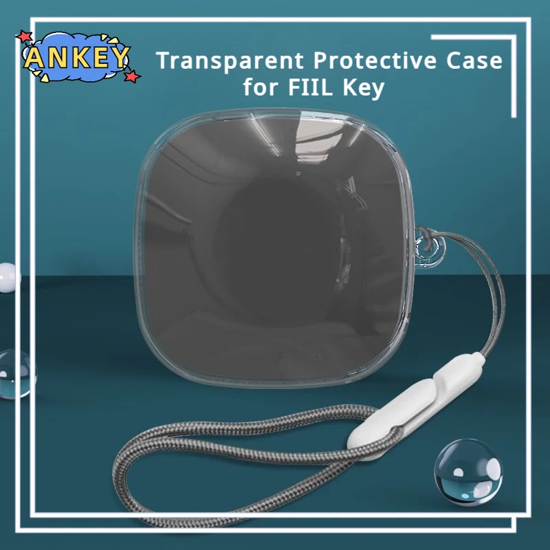 Funda protectora transparente de TPU para FIIL Key, carcasa para auriculares Bluetooth, portátil
