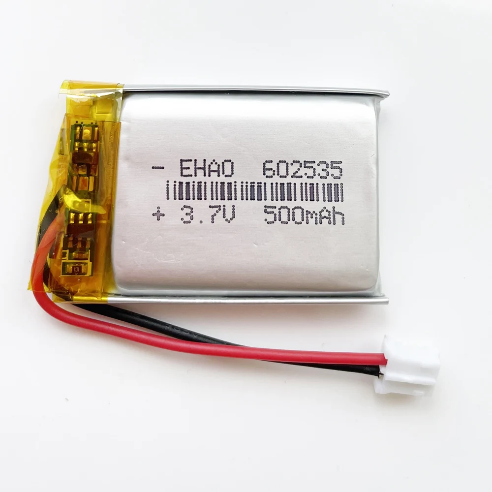 10 PCS 3.7V 500mAh LiPo Rechargeable Battery 602535 + JST 2.0mm 2pin Connector For Mp3 GPS Bluetooth Speaker Camera Smart Watch - imagen 3