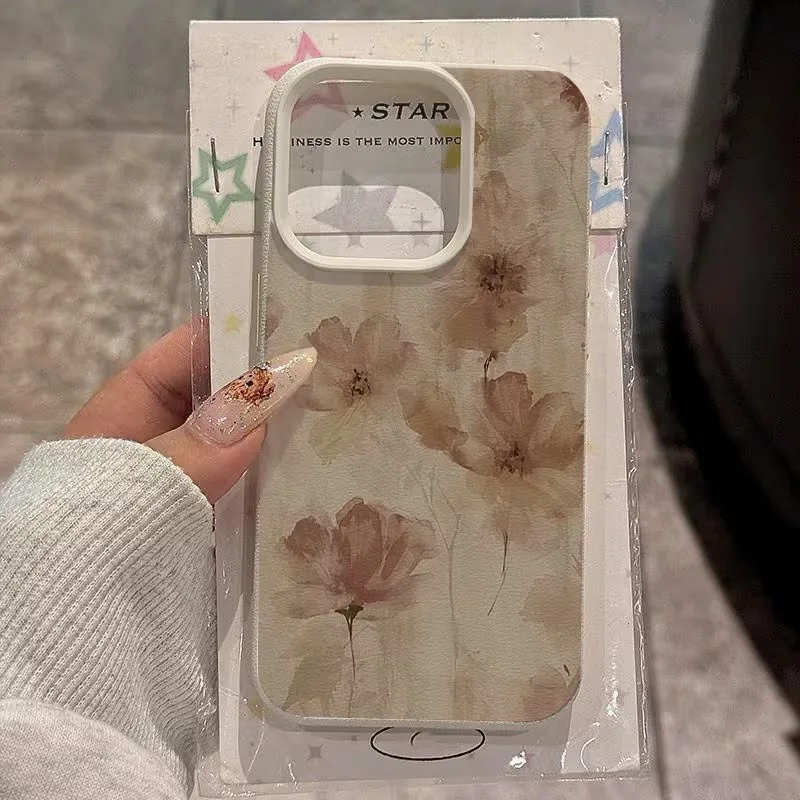 Funda de Teléfono de TPU Suave con Diseño Floral Estilo Chino para iPhone 17 Pro Max 16 14 13 12 11 Pro Max 17Air 16E X XR XS Max, Antigolpes