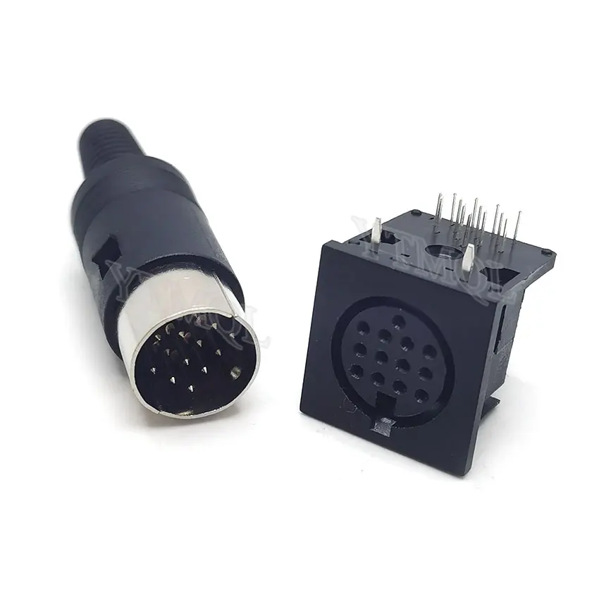 1 Uds Ds-13-04 terminal grande cuadrado s generoso 13 núcleos 15 pines enchufe 13P pin DIN hembra enchufe macho